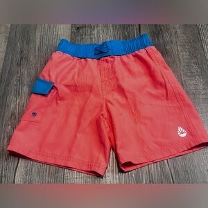 Redish-Pinkish and Blue Boys Swim Shorts